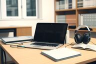 headphones-lie-on-a-modern-des-2